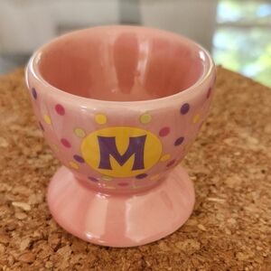 Monogram "M" Egg Cup Vintage Russ Berrie